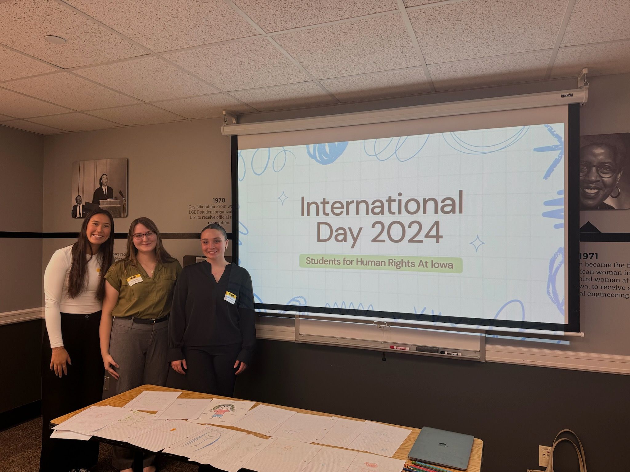 Tanae, Megan, and Emma at International Day